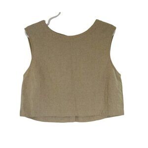 A New day, short-sleeved linen and Rayon jacket, for women, beige, size M